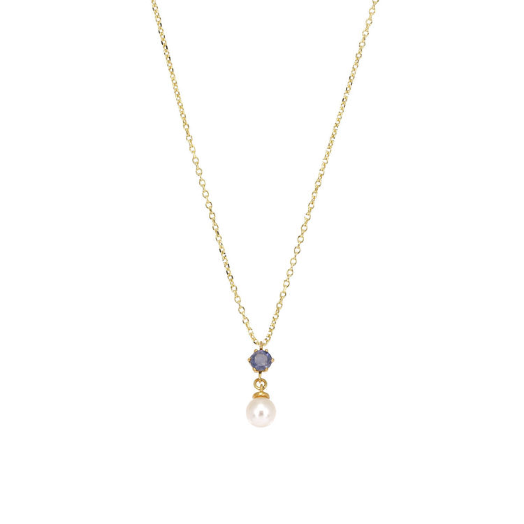Picture of CHAIN WITH IOLITE AND FRESHWATER PEARL